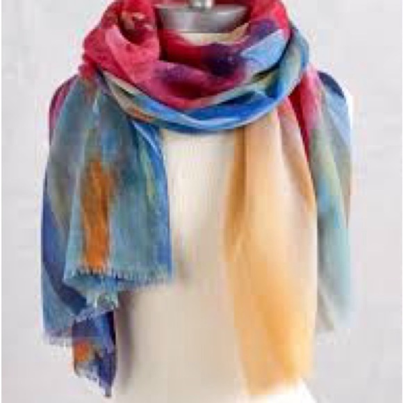 NARRATIVESAbstract Luxuries Scarf/Wrap GORGEOUS Light & Dark Combo 42” x 82”